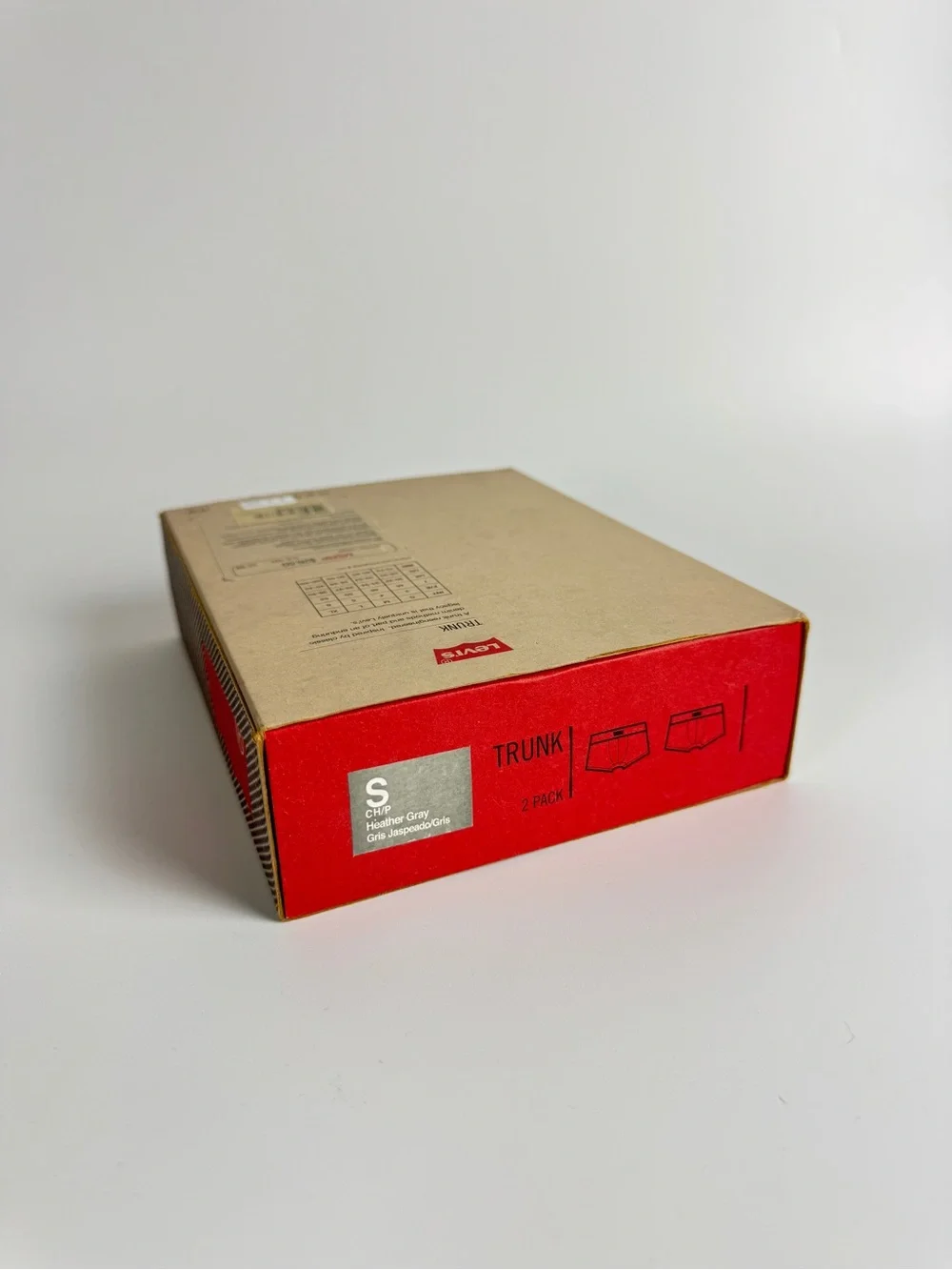 Levi's Men Gray Trunk Underwear 2 Pack Size S